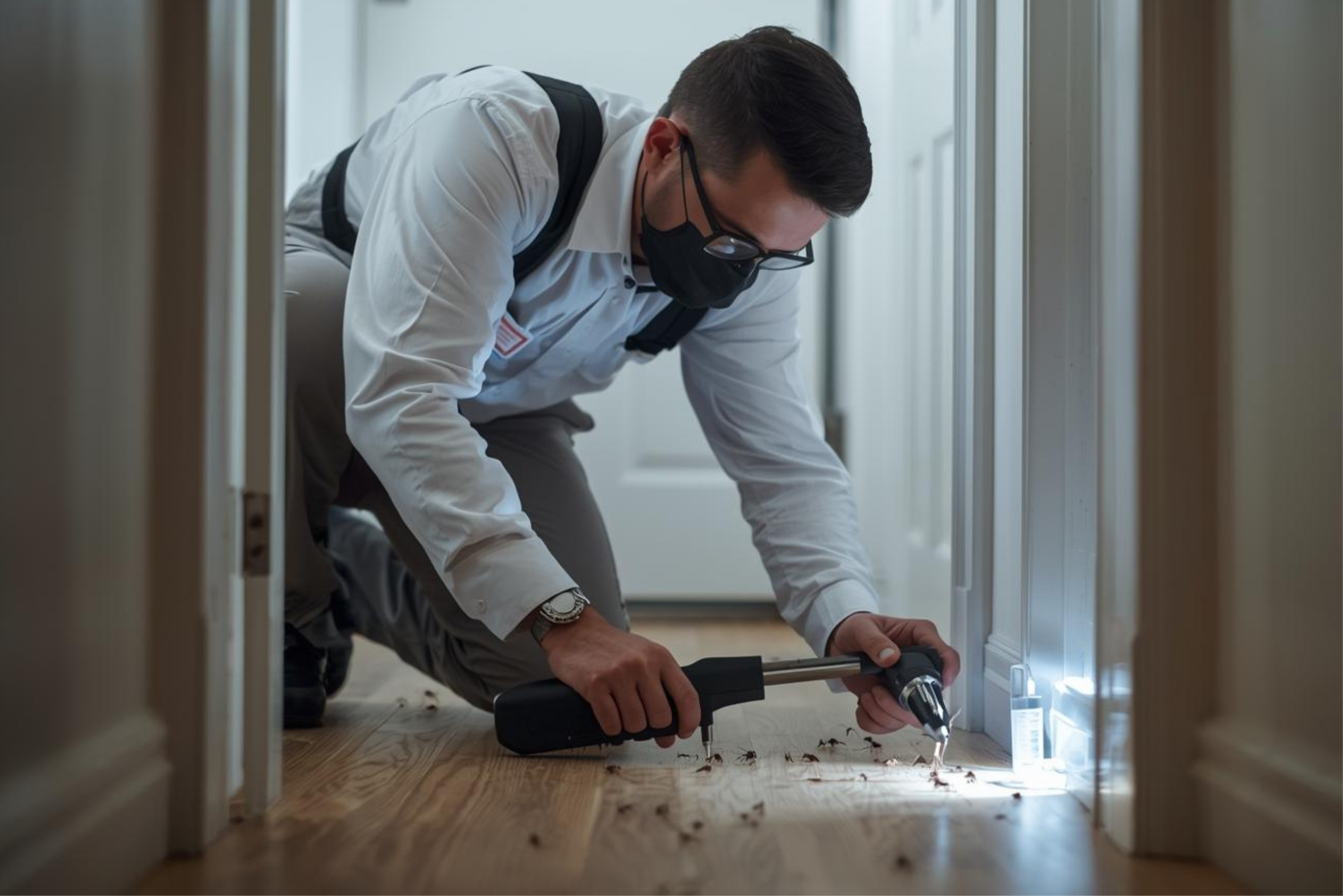 ant pest control image highlight ant and pest control man